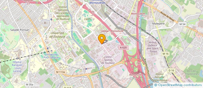 localisation de l'entreprise ASSOCIATION AMICALE DES ANCIENS DU CENTRE NATIONAL D'ETUDES SPATIALES à TOULOUSE
