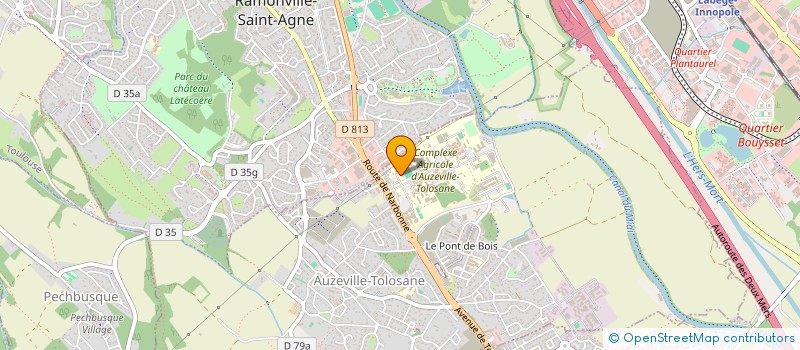 localisation de l'entreprise ASSOCIATION AMICALE DES ANCIENS ELEVES DE L'ECOLE REGIONALE D'AGRICULTURE ET DES LYCEES AGRICOLES D'ONDES ET DE TOULOUSE à AUZEVILLE-TOLOSANE