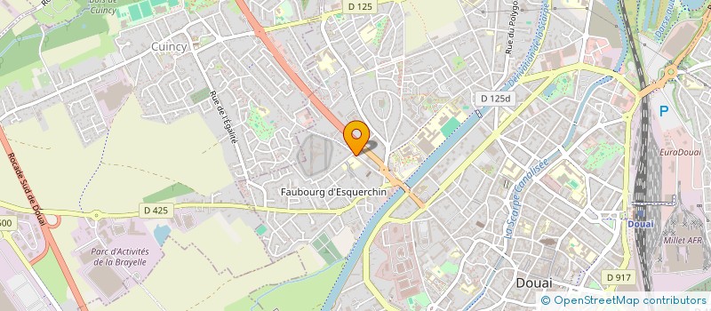 localisation de l'entreprise ASSOCIATION AMICALE DES ANCIENS ELEVES ET DES AMIS DE L'ECOLE LAIQUE DU GROUPE SCOLAIRE DE LA RUE DE CUINCY A DOUAI à DOUAI