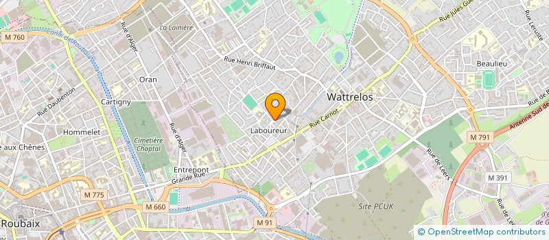 localisation de l'entreprise ASSOCIATION (AMICALE) DES PECHEURS WATTRELOSIENS  WATTRELOS