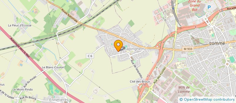 localisation de l'entreprise ASSOCIATION AMICALE DES SAPEURS POMPIERS DE LOMME à LILLE