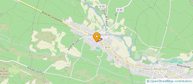 localisation de l'entreprise ASSOCIATION AMICALE DES SAPEURS POMPIERS DE RIEUX MINERVOIS  PEYRIAC-MINERVOIS