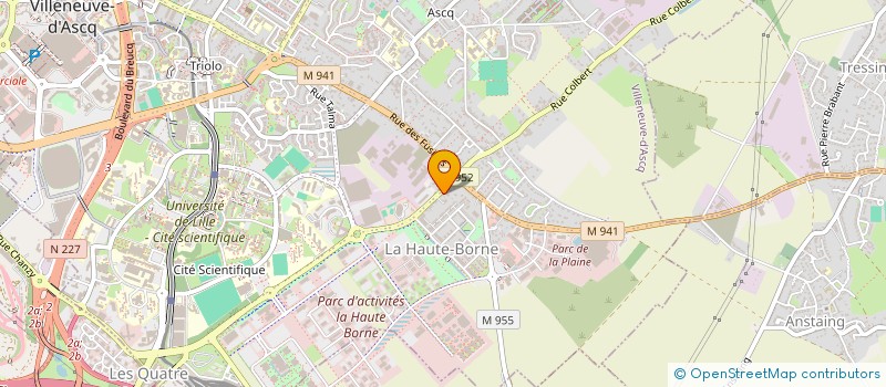 localisation de l'entreprise ASSOCIATION AMICALE DES SAPEURS POMPIERS DE VILLENEUVE D'ASCQ  VILLENEUVE D ASCQ
