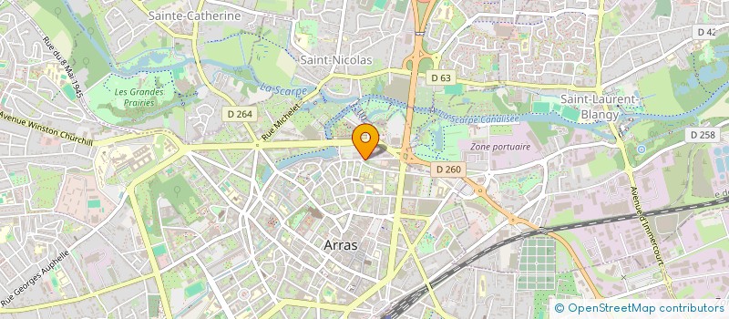 localisation de l'entreprise ASSOCIATION AMICALE DES SAPEURS POMPIERS DU CENTRE D'INCENDIE ET DE SECOURS D'ARRAS à ARRAS