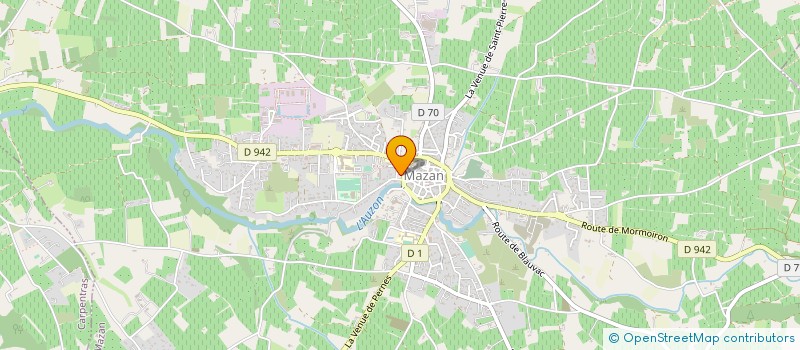 localisation de l'entreprise ASSOCIATION AMICALE DU COMITE COMMUNAL DES FEUX DE FORET  MAZAN