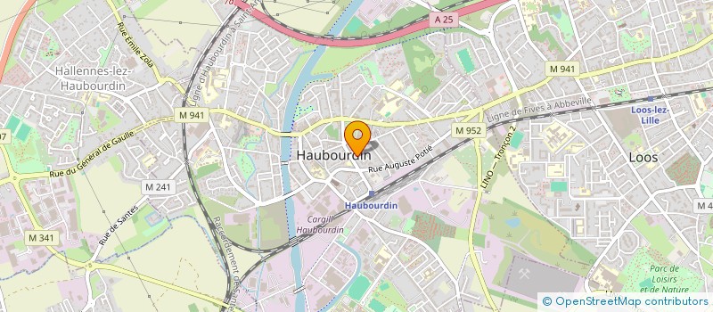 localisation de l'entreprise ASSOCIATION AMICALE HAUBOURDINOISE POUR LE DON DE SANG BENEVOLE  HAUBOURDIN