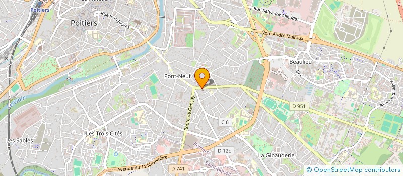 localisation de l'entreprise ASSOCIATION AMIS DE SAINT PAUL à POITIERS