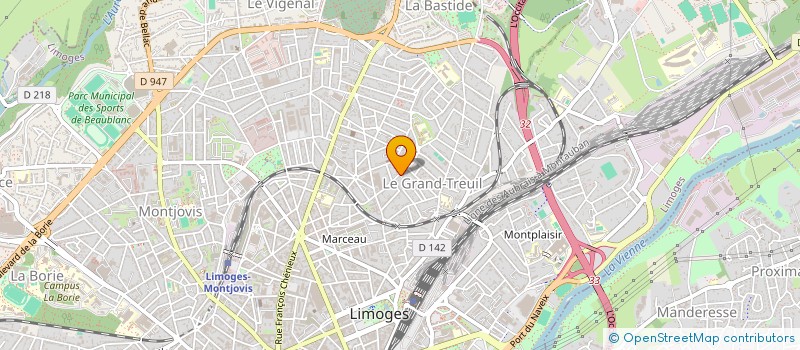 localisation de l'entreprise ASSOCIATION AMIS DES MUSIQUES ACTUELLES DES MUSIQUES IMPROVISEES ET DE LEURS ARTISTES à LIMOGES
