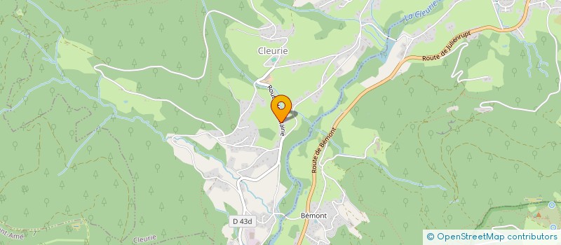 localisation de l'entreprise ASSOCIATION AMIS VALLEE CLEURIE  CLEURIE