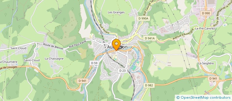 localisation de l'entreprise ASSOCIATION AMITIE FRANCE-UKRAINE à AUBUSSON