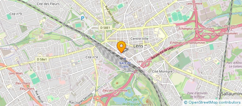 localisation de l'entreprise ASSOCIATION AMITIE FRANCO CONGOLAISE  LENS