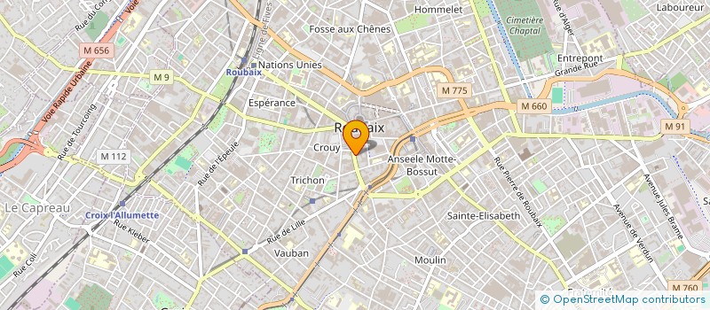 localisation de l'entreprise ASSOCIATION AMITIE PARTAGE à ROUBAIX