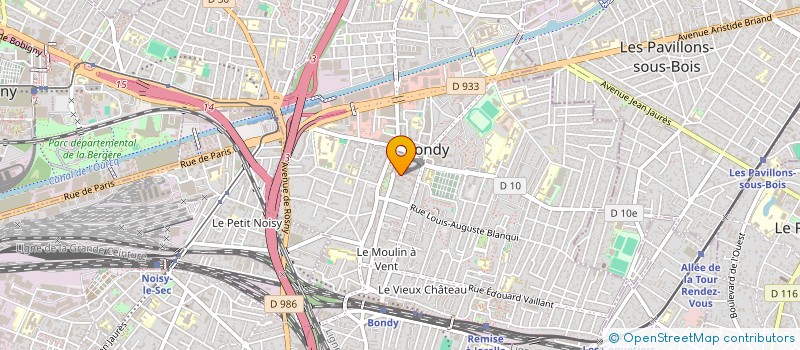 localisation de l'entreprise ASSOCIATION ANCIENS COMBATTANTS  BONDY