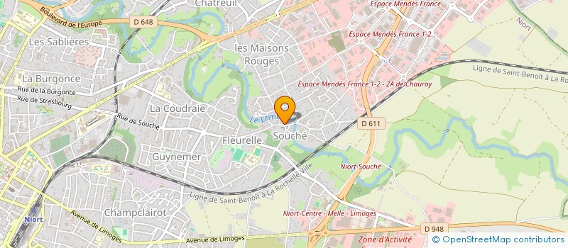 localisation de l'entreprise ASSOCIATION ANCIENS COMBATTANTS ET VICTIMES DE GUERRES, SECTION DE BESSINES, RATTACHEE A L'UNION FEDERALE (A.C.V.G DE L'  BESSINES