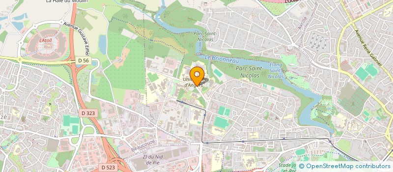 localisation de l'entreprise ASSOCIATION ANGERS GESTION DE L'ENVIRONNEMENT à ANGERS