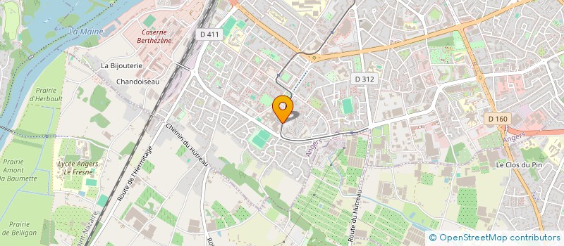 localisation de l'entreprise ASSOCIATION ANGERS GYMNASTIQUE  ANGERS