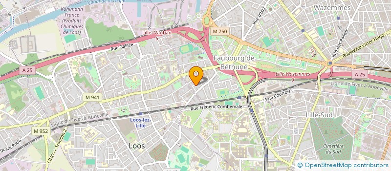 localisation de l'entreprise ASSOCIATION ANGUE à LILLE