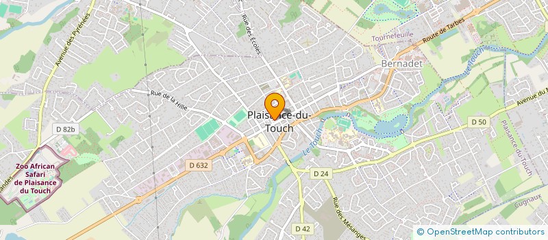 localisation de l'entreprise ASSOCIATION ANIMAL A DOMICILE  PLAISANCE-DU-TOUCH