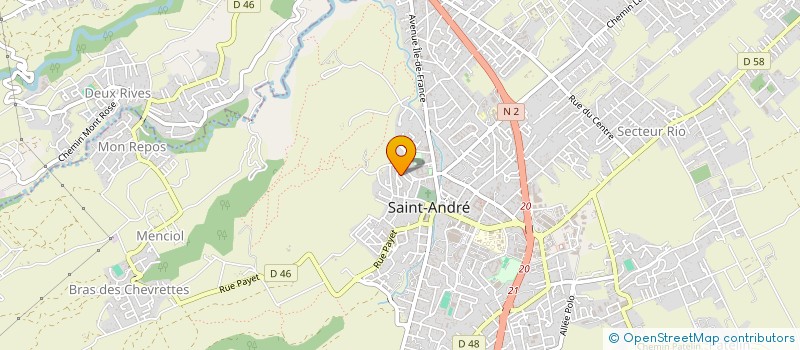 localisation de l'entreprise ASSOCIATION ANIMATION 974 à SAINT-ANDRE