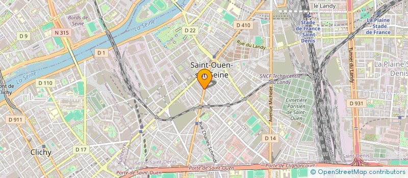 localisation de l'entreprise ASSOCIATION ANNADENT SAINT OUEN à SAINT-OUEN-SUR-SEINE