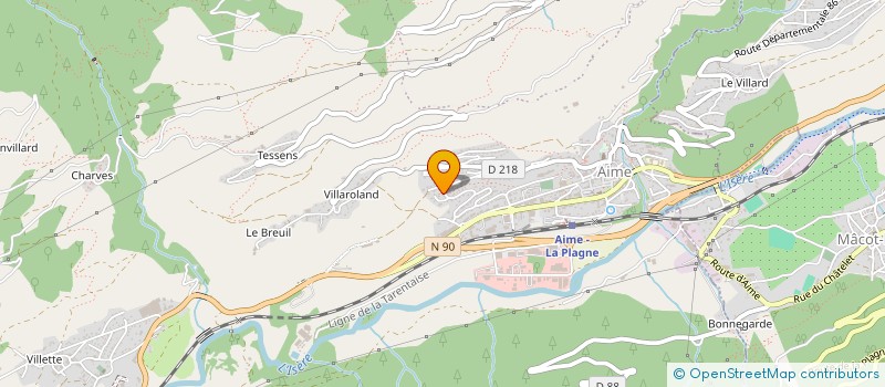 localisation de l'entreprise ASSOCIATION ANTENNE HANDICAP  AIME-LA-PLAGNE