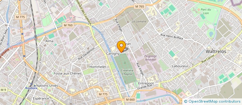 localisation de l'entreprise ASSOCIATION ANTICYCLONE  ROUBAIX