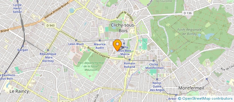 localisation de l'entreprise ASSOCIATION ANTILLAISE AKWAREL à CLICHY-SOUS-BOIS