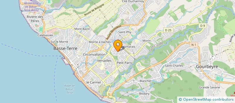 localisation de l'entreprise ASSOCIATION ANTILLES GUYANE DE LUTTE CONTRE L'OBESITE LE SURPOIDS ET LA SEDENTARITE CHEZ L'ENFANT à BASSE-TERRE