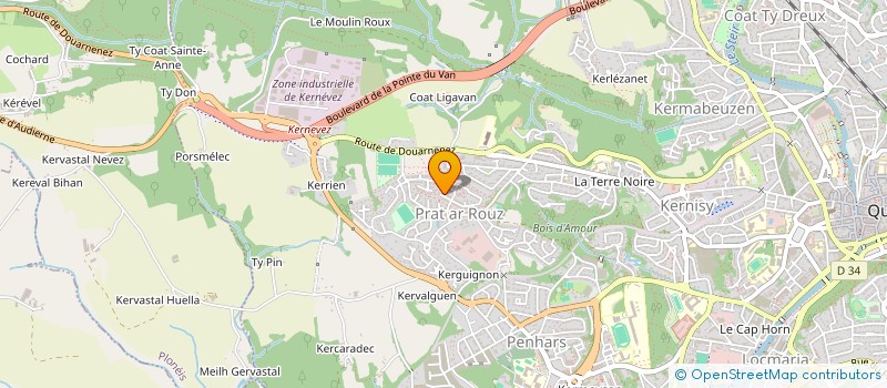 localisation de l'entreprise ASSOCIATION AP2C à QUIMPER