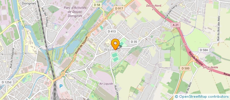 localisation de l'entreprise ASSOCIATION APE LES BOUTS D'CHOUX DE JOLIOT CURIE  WAZIERS