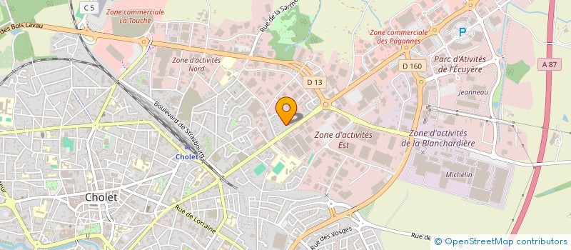 localisation de l'entreprise ASSOCIATION APHASIQUES CHOLETAISE (A.A.C.) à CHOLET