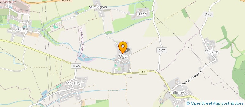 localisation de l'entreprise ASSOCIATION APICOLE DU PAYS MESSIN  OGY-MONTOY-FLANVILLE