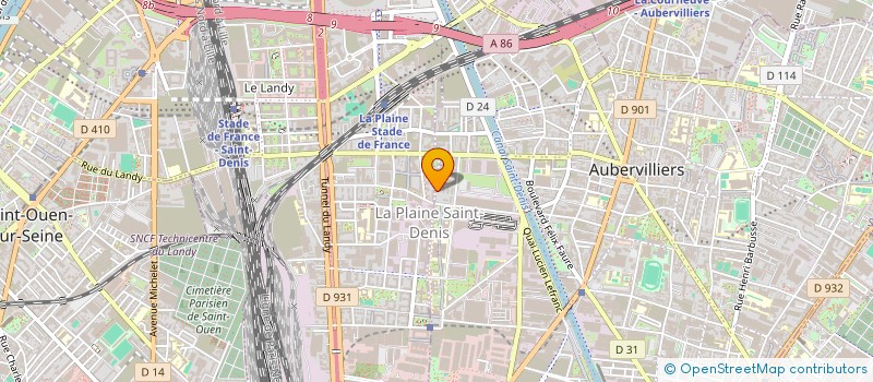 localisation de l'entreprise ASSOCIATION APPUI  AUBERVILLIERS