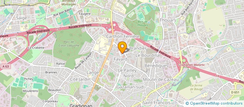 localisation de l'entreprise ASSOCIATION APUA - AGIR POUR UN AVENIR  GRADIGNAN