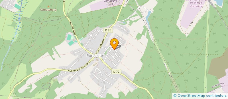 localisation de l'entreprise ASSOCIATION ARBORICOLE HORTICOLE DES RECOLTANTS FAMILIAUX DE FRUITS ET PRODUCTEURS D'EAU DE VIE NATURELLE DE PORCELETTE  PORCELETTE