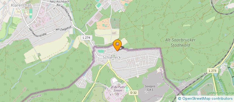 localisation de l'entreprise ASSOCIATION ARBORICOLE HORTICOLE ET DES PRODUCTEURS DE FRUITS ET D'EAU DE VIE NATURELLE DE SCHOENECK  SCHNECK