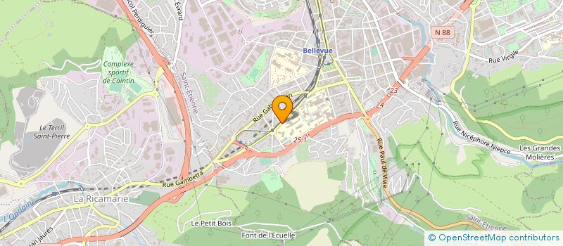 localisation de l'entreprise ASSOCIATION ARCERRA  SAINT-ETIENNE