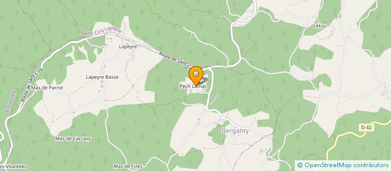 localisation de l'entreprise ASSOCIATION ARCHE DU VIVANT  BERGANTY