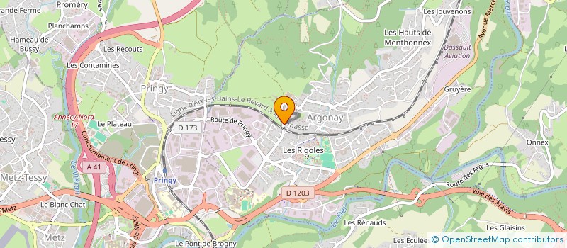 localisation de l'entreprise ASSOCIATION ARGONAY GLISSE à ARGONAY