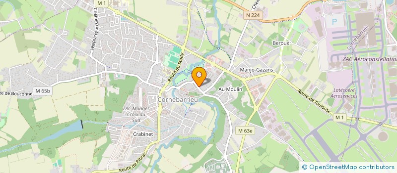 localisation de l'entreprise ASSOCIATION ART DANSE EN HERBE  CORNEBARRIEU