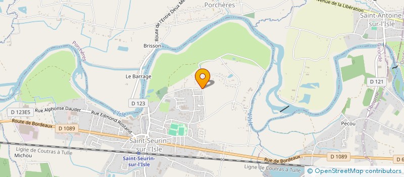 localisation de l'entreprise ASSOCIATION ART DECO LOISIRS  SAINT-SEURIN-SUR-L'ISLE