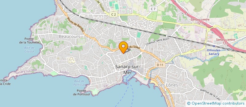 localisation de l'entreprise ASSOCIATION ART ET RENCONTRES à SANARY-SUR-MER