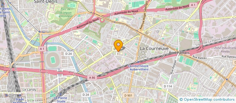 localisation de l'entreprise ASSOCIATION ART MATIERE EXPRESSION à LA COURNEUVE