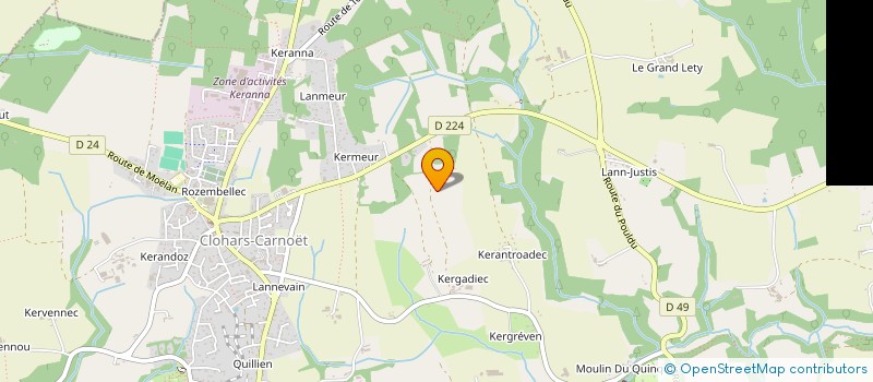 localisation de l'entreprise ASSOCIATION ART'TRACTION  CLOHARS-CARNOET