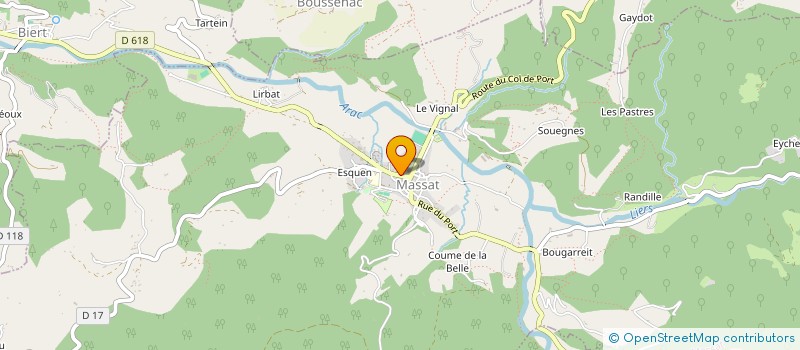localisation de l'entreprise ASSOCIATION ARTIBOIS à MASSAT