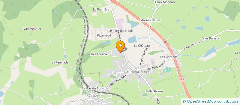 localisation de l'entreprise ASSOCIATION ARTISTIQUE ET CULTURELLE LA BOITE A EMOTIONS  PACAUDIERE (LA)