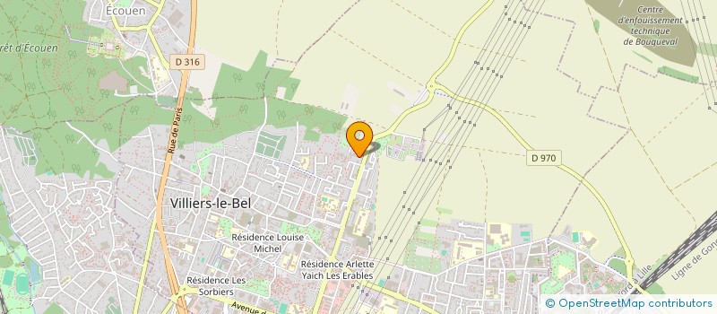 localisation de l'entreprise ASSOCIATION ARTISTIQUE MISSION EVANGILE  VILLIERS LE BEL