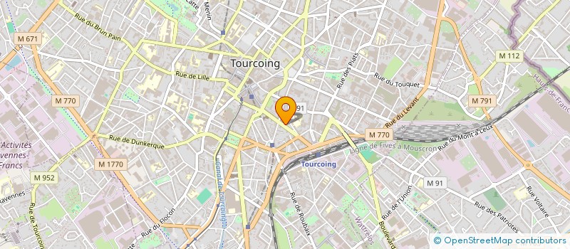 localisation de l'entreprise ASSOCIATION ARTOS  TOURCOING