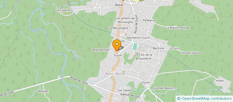 localisation de l'entreprise ASSOCIATION ARTS DANS L'EYRE à BELIN-BELIET
