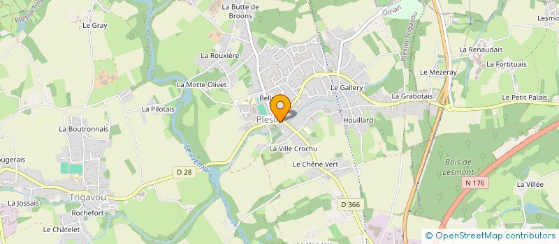 localisation de l'entreprise ASSOCIATION ARTS ET CULTURE EN FREMUR  PLESLIN-TRIGAVOU